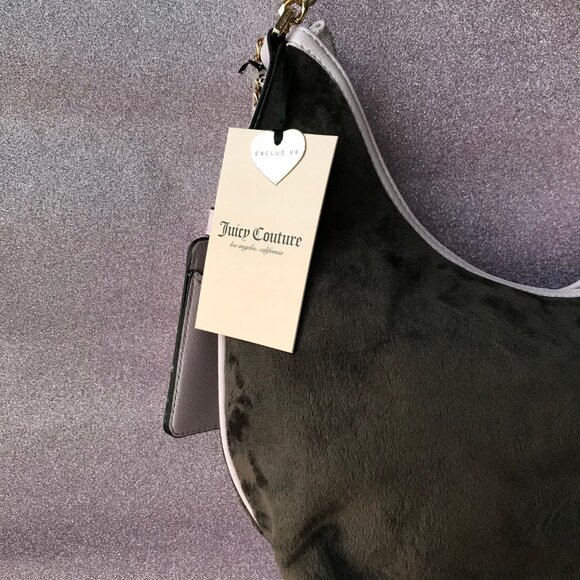 Juicy Couture Classic Scottie Dogs Hobo Bag Chocolate/Pink NWT - Picture 11 of 11